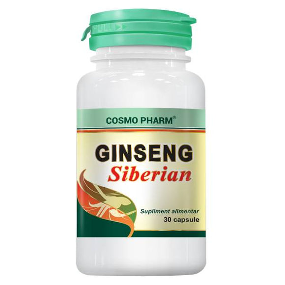 Ginseng Siberian, 30 cps, Cosmo Pharm freeshipping - Tratamente Fulga